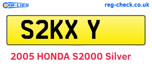 S2KXY are the vehicle registration plates.