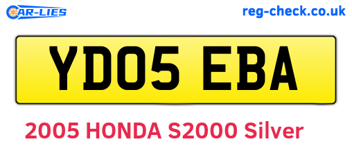 YD05EBA are the vehicle registration plates.