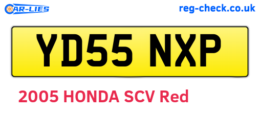 YD55NXP are the vehicle registration plates.