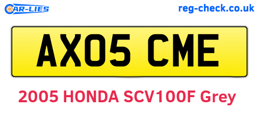 AX05CME are the vehicle registration plates.