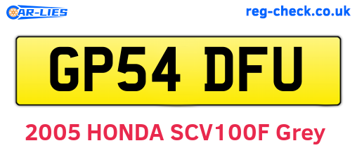 GP54DFU are the vehicle registration plates.