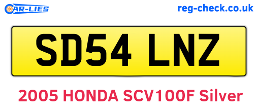 SD54LNZ are the vehicle registration plates.