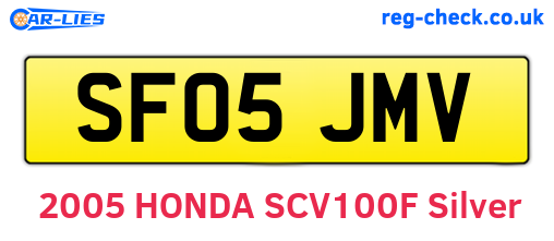 SF05JMV are the vehicle registration plates.