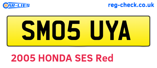 SM05UYA are the vehicle registration plates.