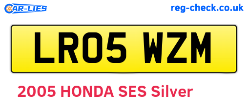 LR05WZM are the vehicle registration plates.
