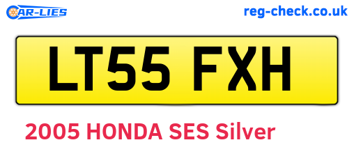 LT55FXH are the vehicle registration plates.