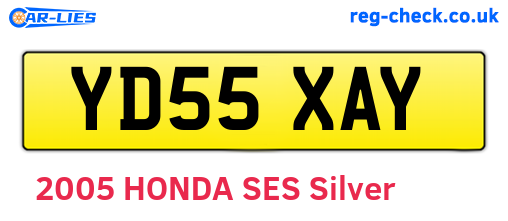 YD55XAY are the vehicle registration plates.
