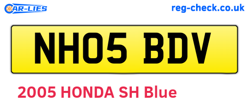 NH05BDV are the vehicle registration plates.