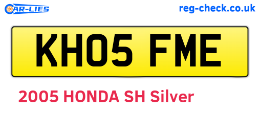 KH05FME are the vehicle registration plates.