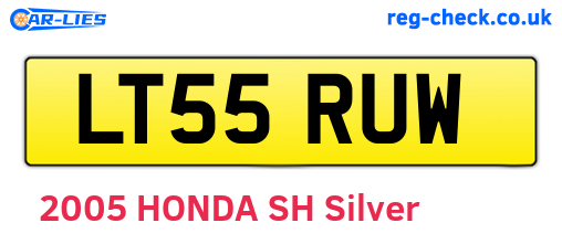 LT55RUW are the vehicle registration plates.