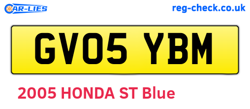 GV05YBM are the vehicle registration plates.