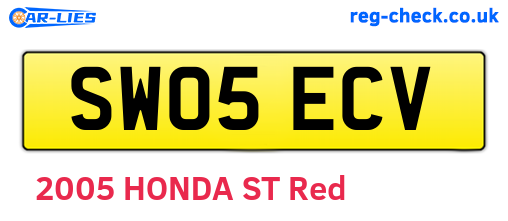 SW05ECV are the vehicle registration plates.