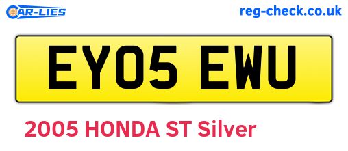 EY05EWU are the vehicle registration plates.
