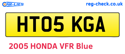 HT05KGA are the vehicle registration plates.