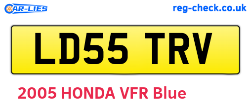 LD55TRV are the vehicle registration plates.