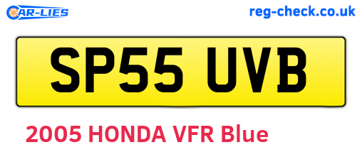 SP55UVB are the vehicle registration plates.