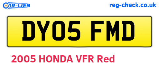 DY05FMD are the vehicle registration plates.