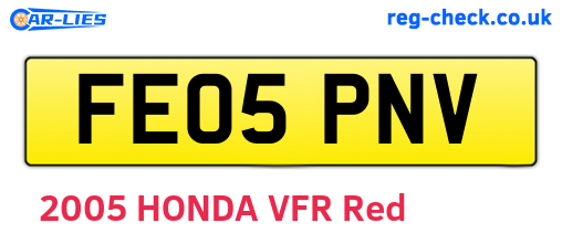 FE05PNV are the vehicle registration plates.