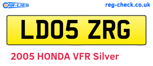 LD05ZRG are the vehicle registration plates.