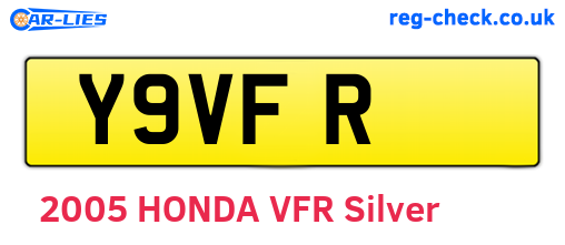 Y9VFR are the vehicle registration plates.