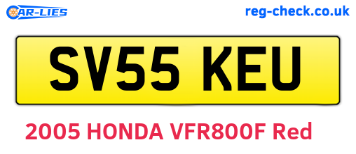SV55KEU are the vehicle registration plates.