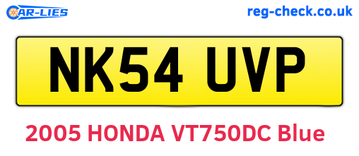 NK54UVP are the vehicle registration plates.