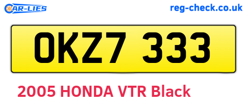 OKZ7333 are the vehicle registration plates.