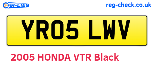 YR05LWV are the vehicle registration plates.