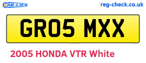 GR05MXX are the vehicle registration plates.