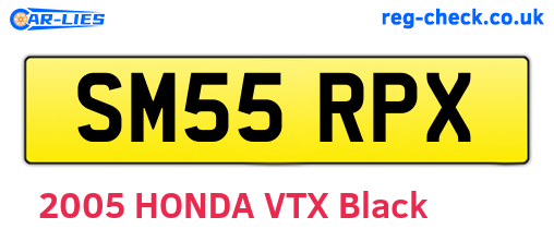 SM55RPX are the vehicle registration plates.