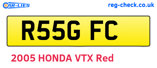 R55GFC are the vehicle registration plates.