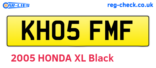 KH05FMF are the vehicle registration plates.