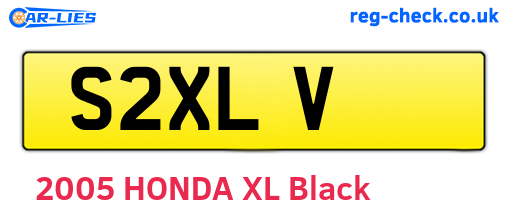 S2XLV are the vehicle registration plates.