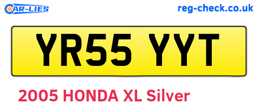 YR55YYT are the vehicle registration plates.