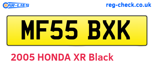 MF55BXK are the vehicle registration plates.