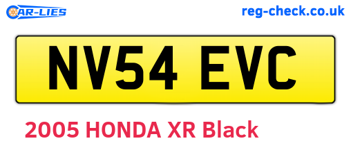 NV54EVC are the vehicle registration plates.