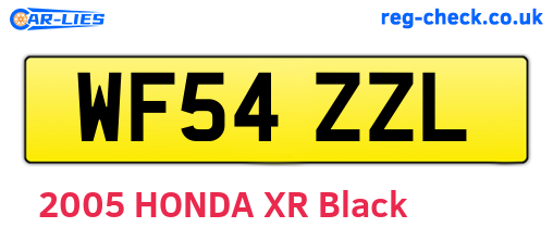 WF54ZZL are the vehicle registration plates.
