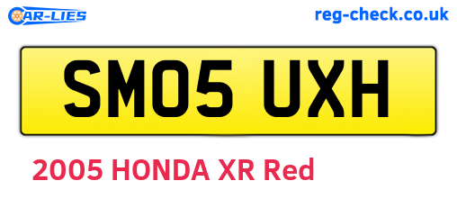 SM05UXH are the vehicle registration plates.