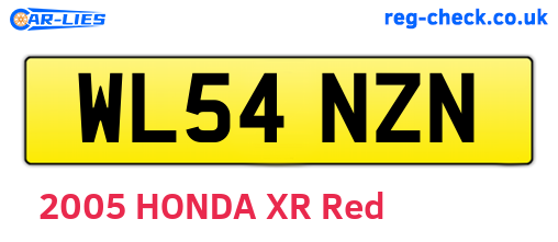 WL54NZN are the vehicle registration plates.