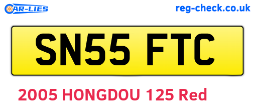 SN55FTC are the vehicle registration plates.