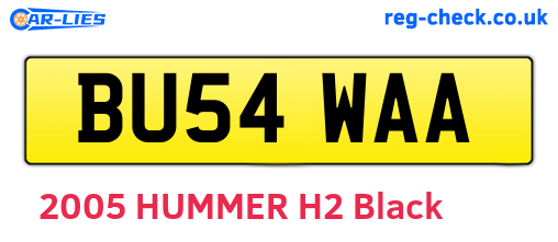 BU54WAA are the vehicle registration plates.