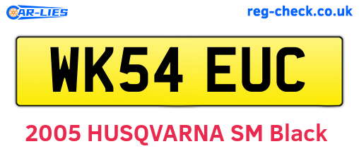 WK54EUC are the vehicle registration plates.