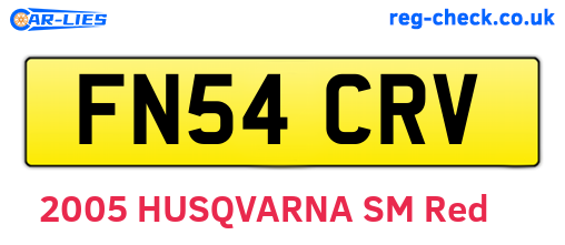 FN54CRV are the vehicle registration plates.