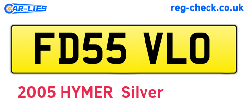 FD55VLO are the vehicle registration plates.