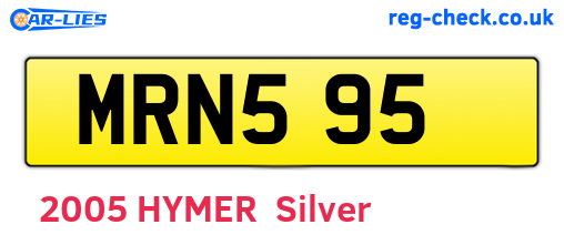 MRN595 are the vehicle registration plates.