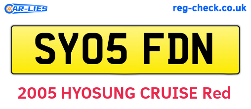 SY05FDN are the vehicle registration plates.
