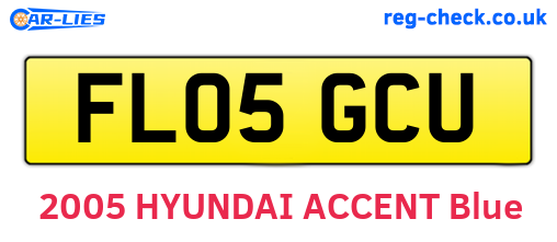 FL05GCU are the vehicle registration plates.