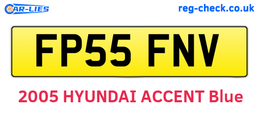 FP55FNV are the vehicle registration plates.