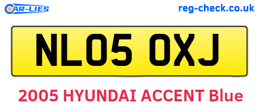 NL05OXJ are the vehicle registration plates.