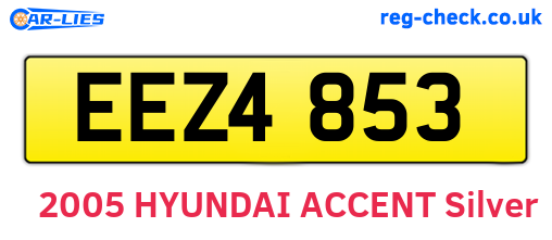 EEZ4853 are the vehicle registration plates.